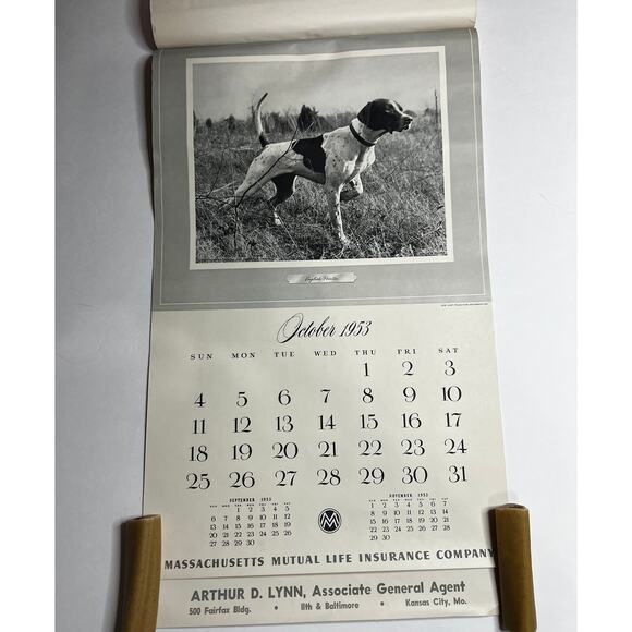 Massachusetts Mutual Life Insurance Co Faithfully Yours Dog Calendar 1953 - Picture 2 of 4